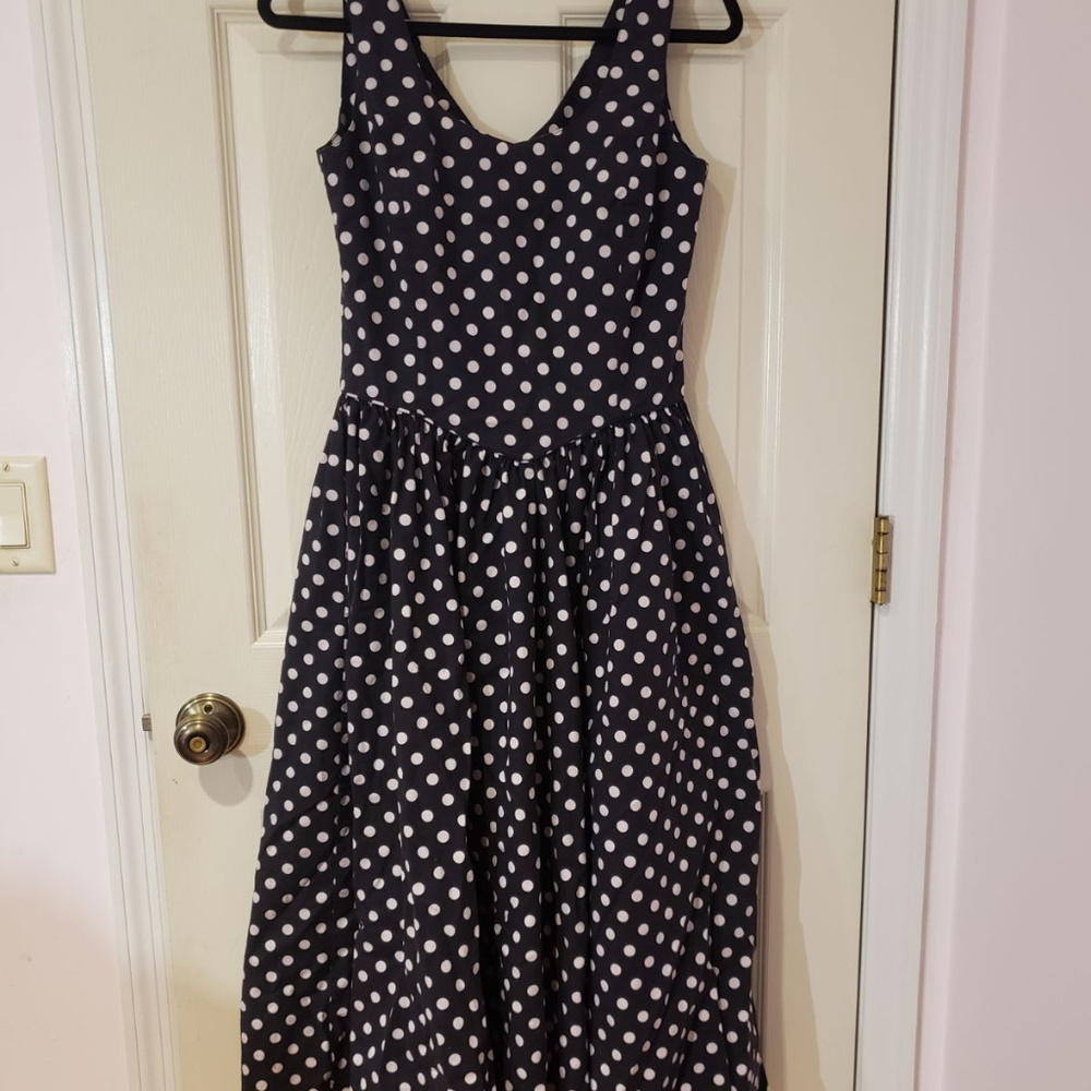Laura Ashley Vintage Polka Dot Maxi Dress
